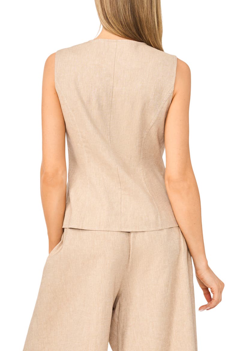 Crewneck Cutaway Vest, Alternate, color, PEBBLE