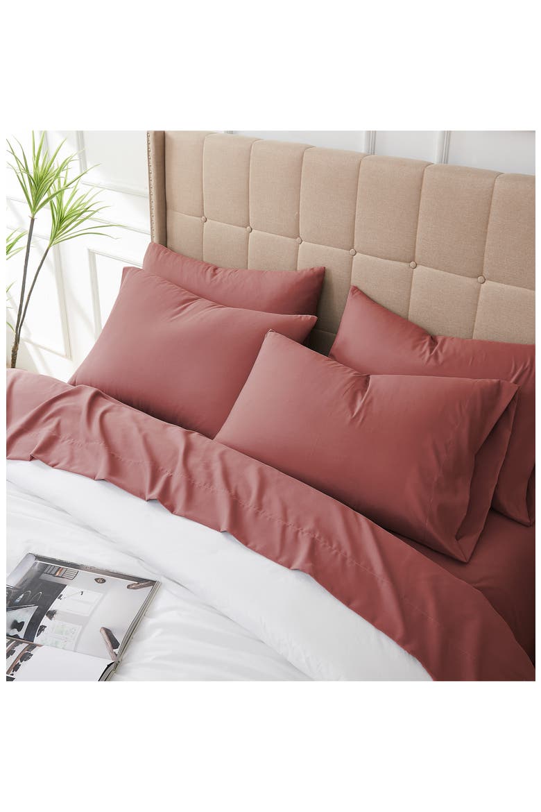 Vilano Springs Extra Deep Pocket Sheet Set, Alternate, color, MARSALA