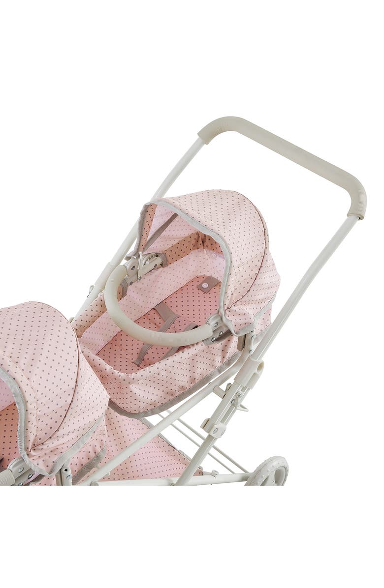 Teamson Kids Olivia's Little World Double Bassinet Play Stroller, Alternate, color, Pink