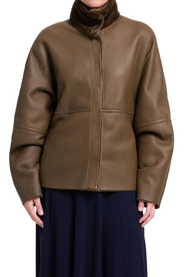 Big Sky Leather Coat, Alternate, color, KANGAROO
