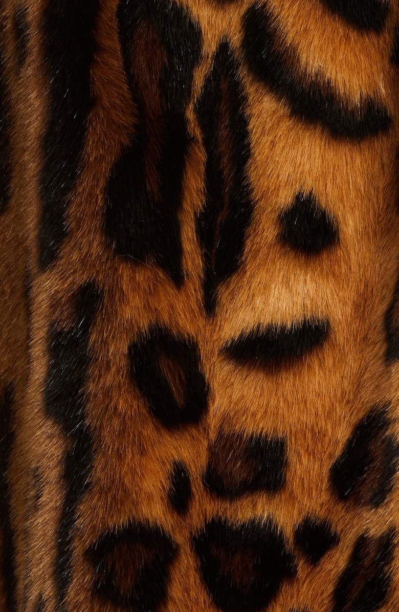 Stand Studio Irina Leopard Print Faux Fur Coat, Alternate, color, 