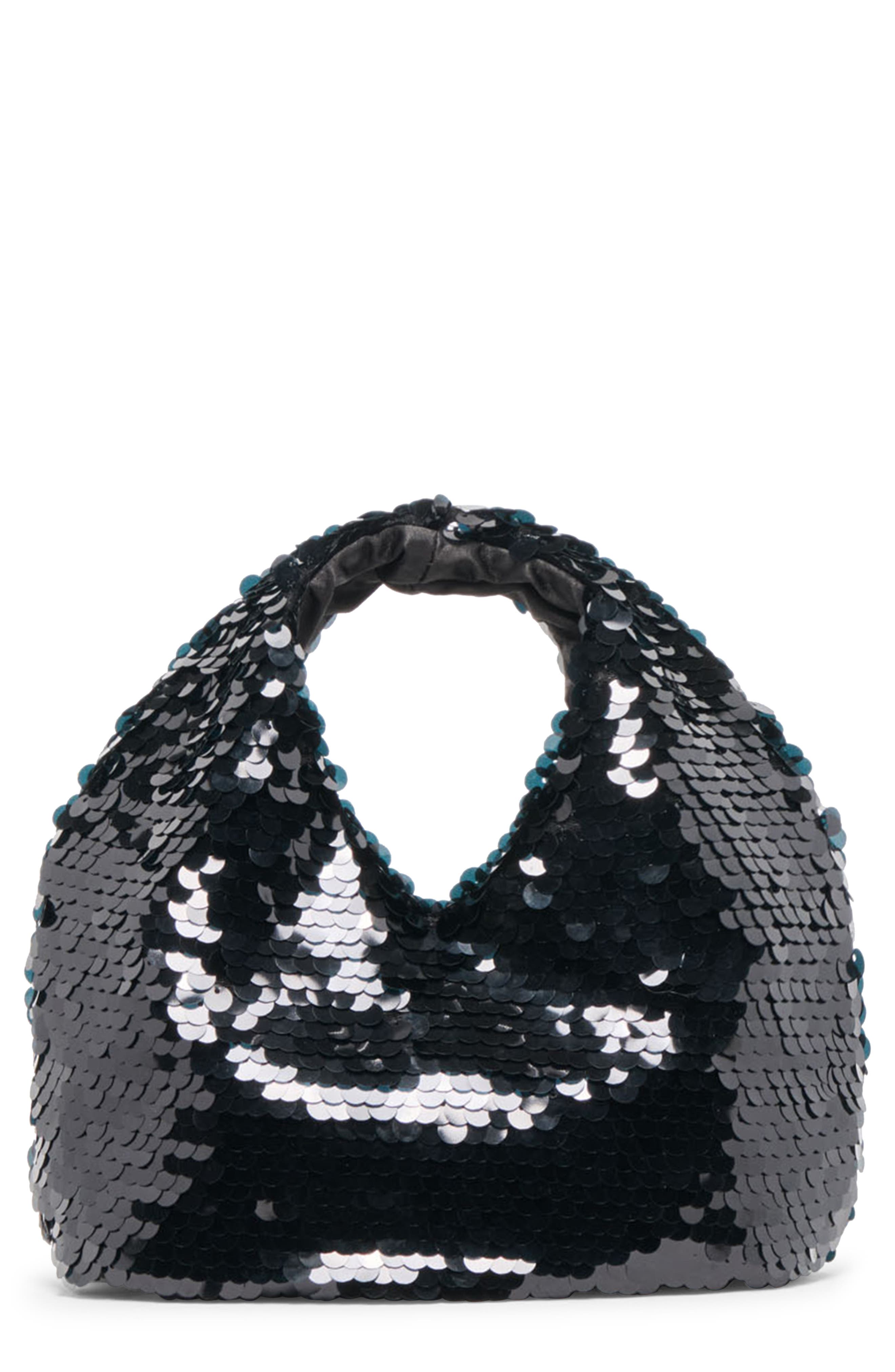 Dolce Vita Dahlia Sequin Shoulder Bag, Main, color, Black