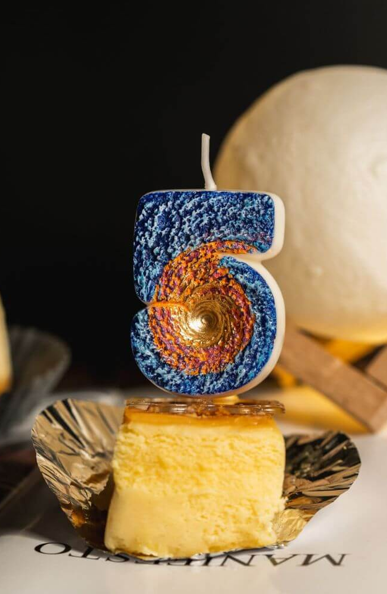 Southlake gifts Galaxy Black Hole Number Candle, Alternate, color, Number 1