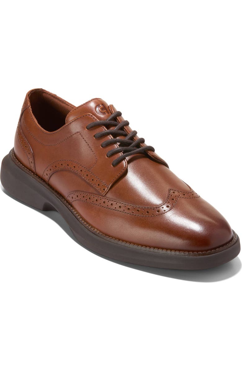 Cole Haan Grand Shadowlite Wingtip Derby, Main, color, British Tan / Java