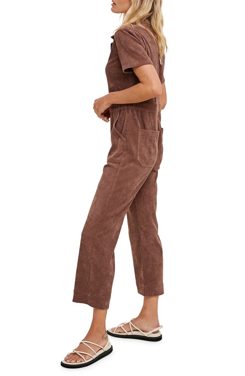 WISHLIST Short Sleeve Corduroy Jumpsuit, Alternate, color, 