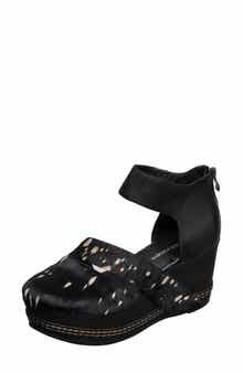 ANTELOPE Ramos Genuine Calf Hair Platform Wedge Sandal