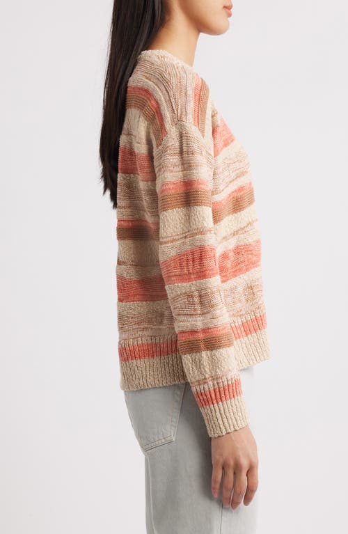 Faherty Miramar Stripe Linen & Cotton Crewneck Sweater