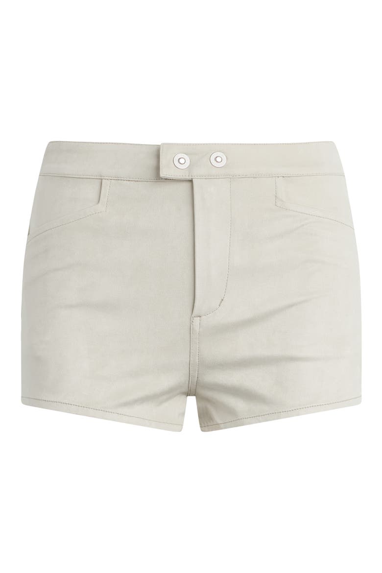 The Short Faux Suede Shorts, Alternate, color, BONE