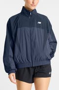 New Balance Oversize Water Resistant Colorblock Nylon Jacket