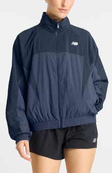 New Balance Oversize Water Resistant Colorblock Nylon Jacket