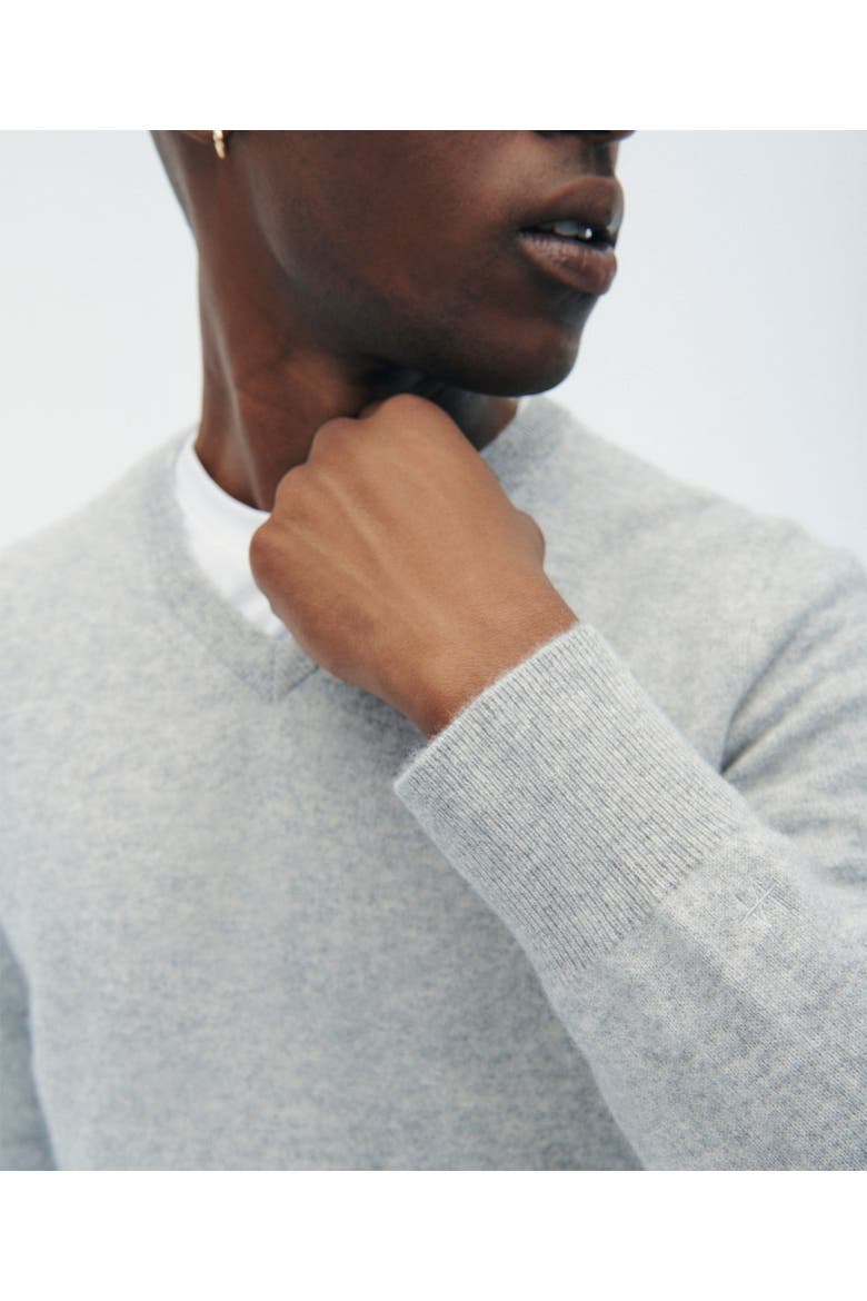The Original Cashmere V-Neck Sweater, Alternate, color, Cement