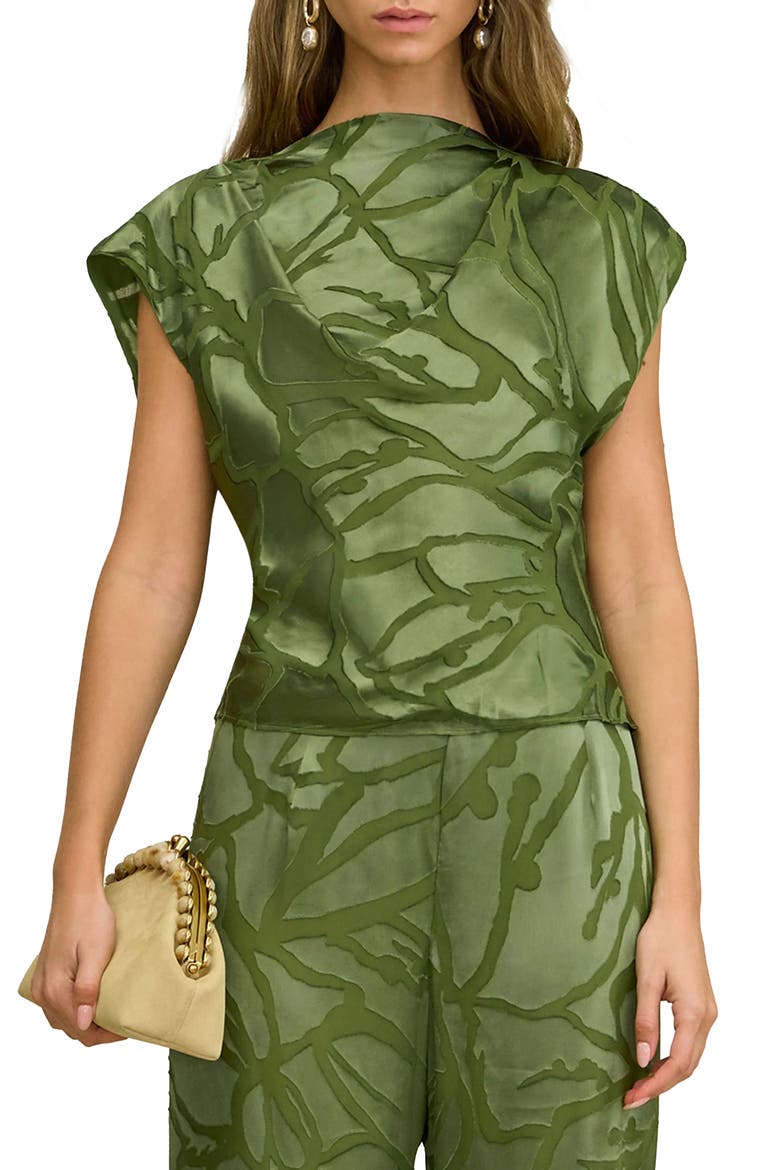 Monette Plunge Back Top, Main, color, DEEP PASTURE
