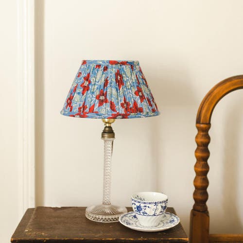 Sophie Williamson Design Pleated Lampshade Geraldine In Blue