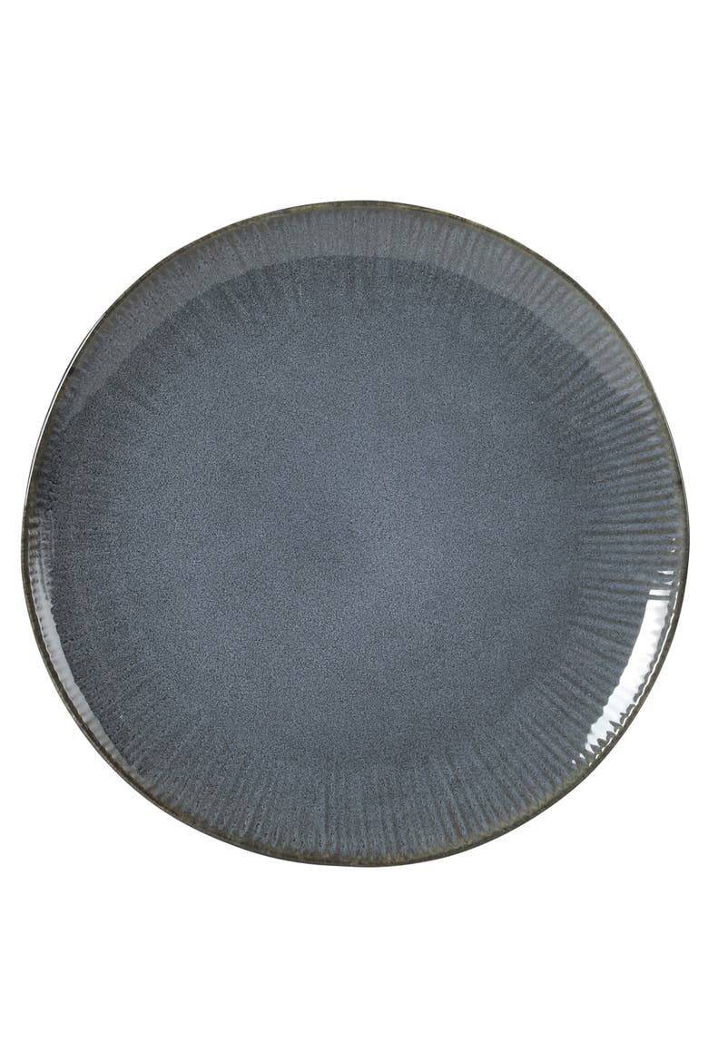 Sandy Pines Stoneware Plates and Bowls Set - Reactive Glaze Dinnerware Set, Alternate, color, Blue