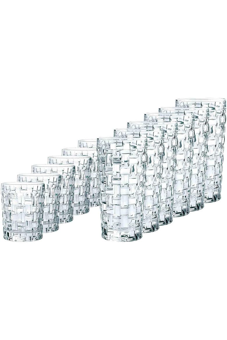 Bossa Nova 12 Piece Drinkware Set, Tumblers and Highball Glasses, Main, color, Clear