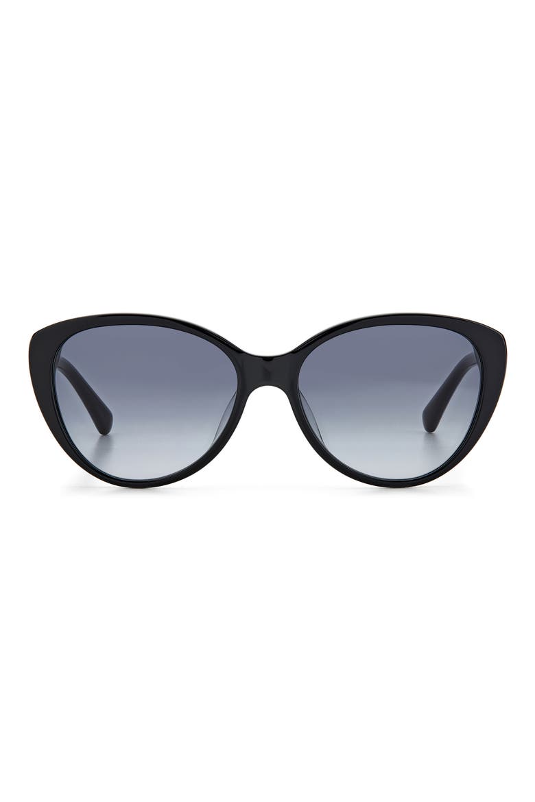 visalia 55mm gradient cat eye sunglasses, Main, color, BLACK/ DARK GRAY GRADIENT