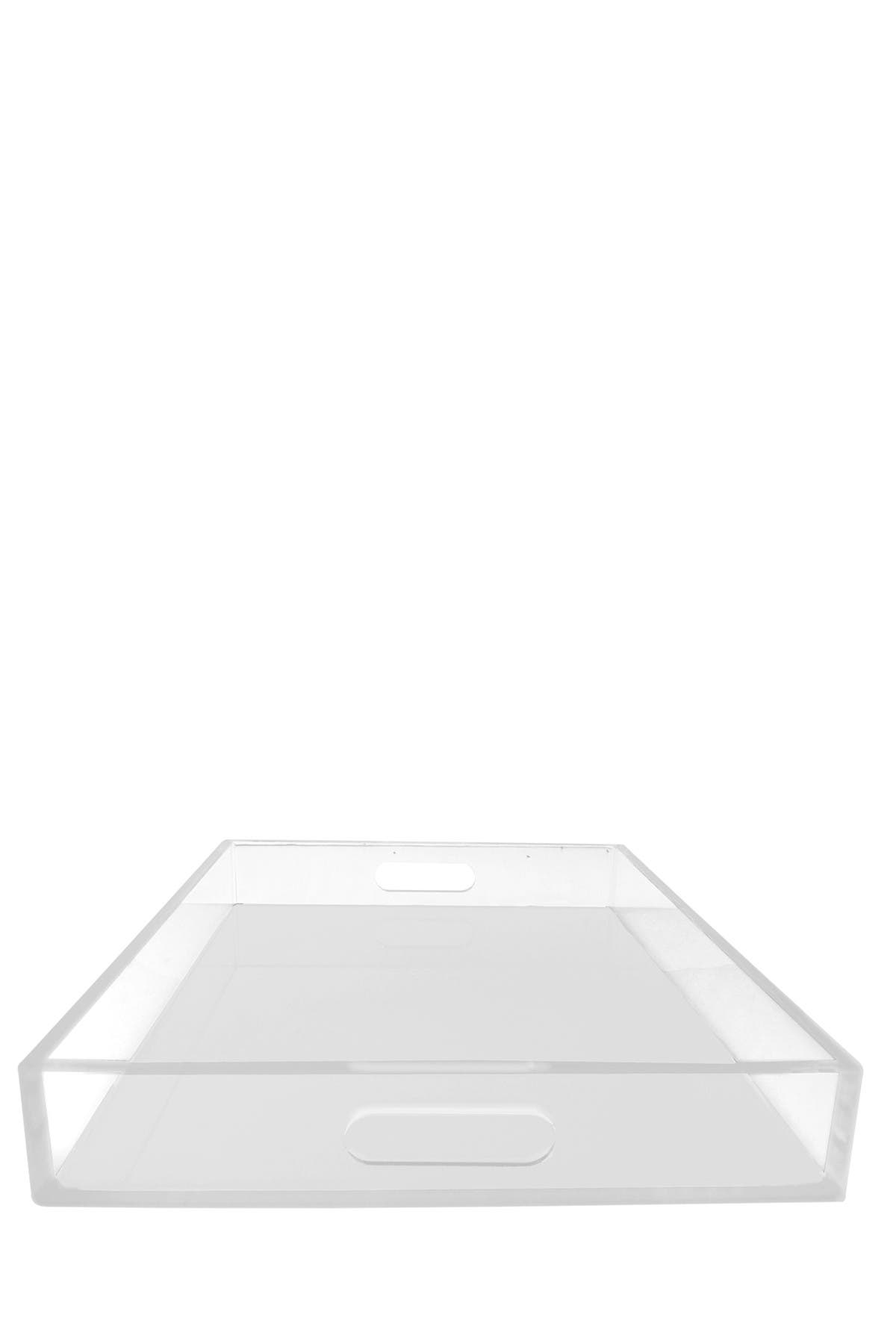 R16 HOME White Square Lucite Tray