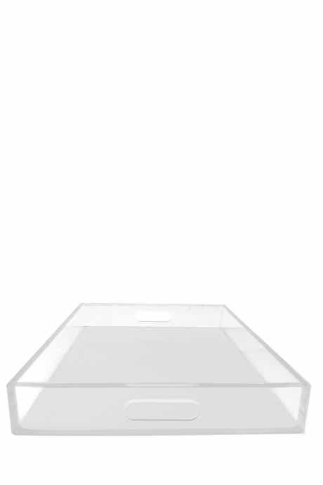 R16 HOME White Square Lucite Tray