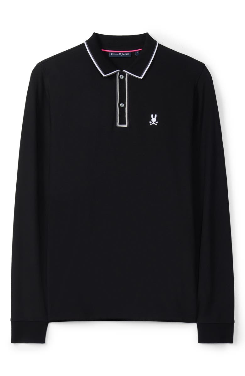 Psycho Bunny Kent Long Sleeve Pima Cotton Piqué Polo, Alternate, color, 