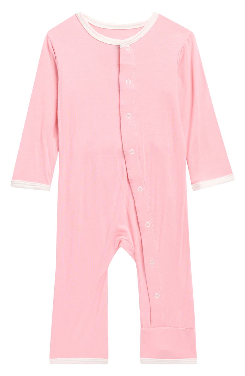 KicKee Pants I Heart Appliqué Zip Romper, Alternate, color, Lotus I Love Grandma