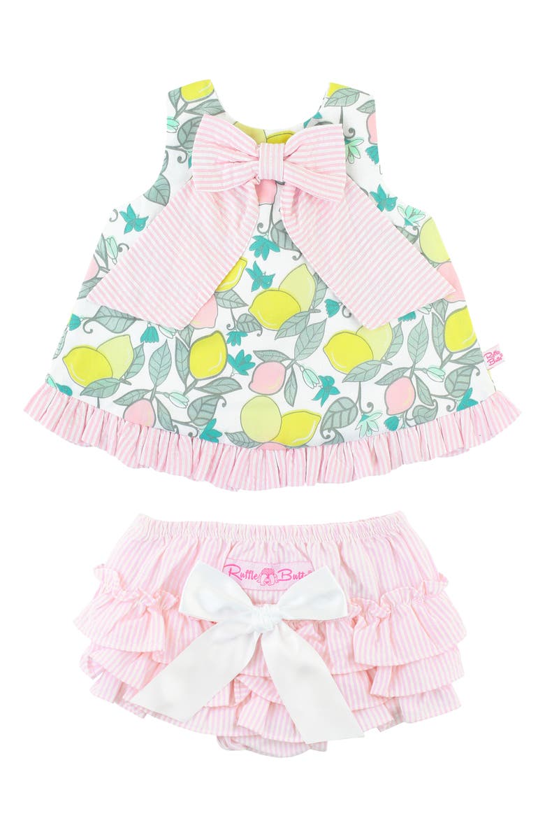 RuffleButts Lemonade Swing Top & Ruffle Bloomers Set, Main, color, 