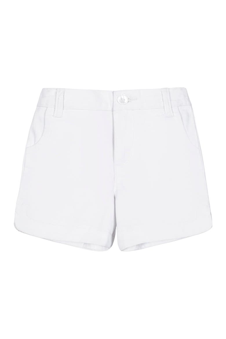 Girls' Organic Stretch Chino Short, Kids, Alternate, color, White