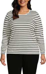 Lands' End Supima Cotton Long Sleeve Crewneck T-Shirt