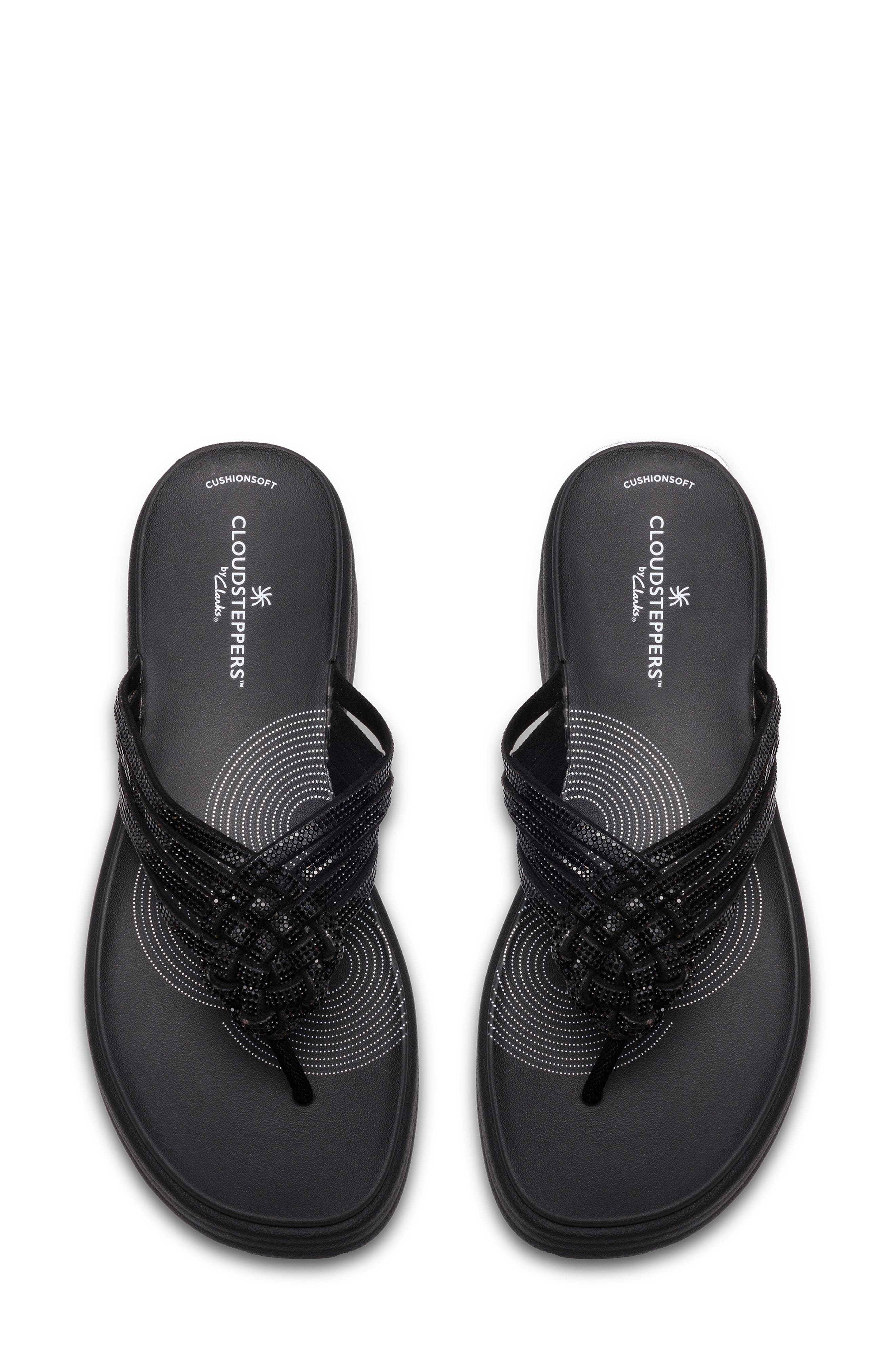 Clarks<sup>®</sup> Drift Gem Flip Flop, Alternate, color, Black