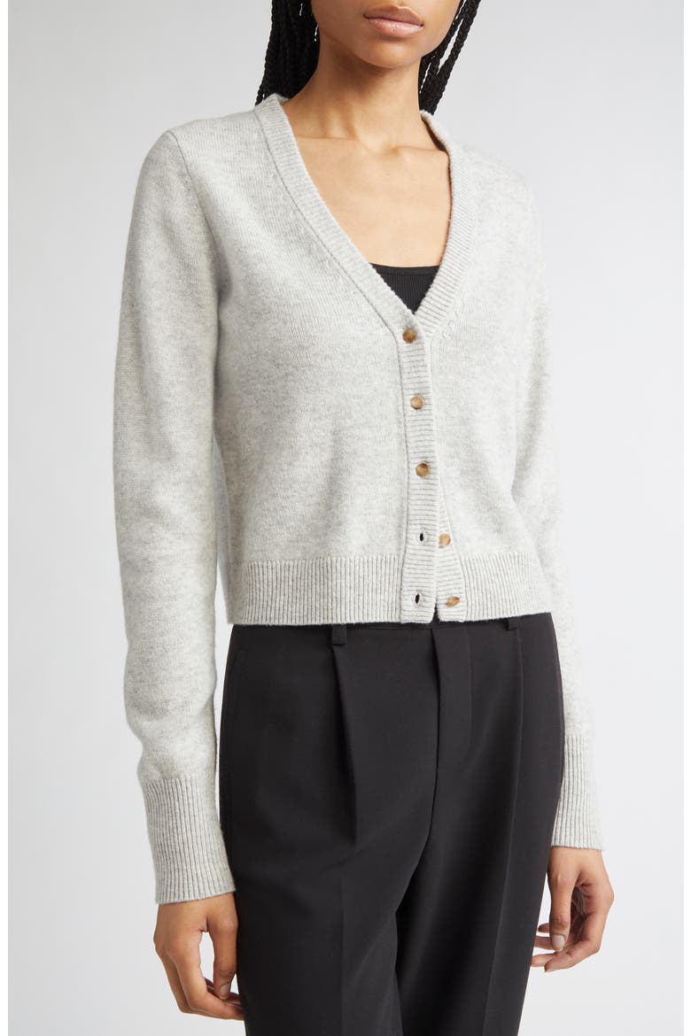 Wool & Cashmere Cardigan, Alternate, color, MED HEATHER GREY