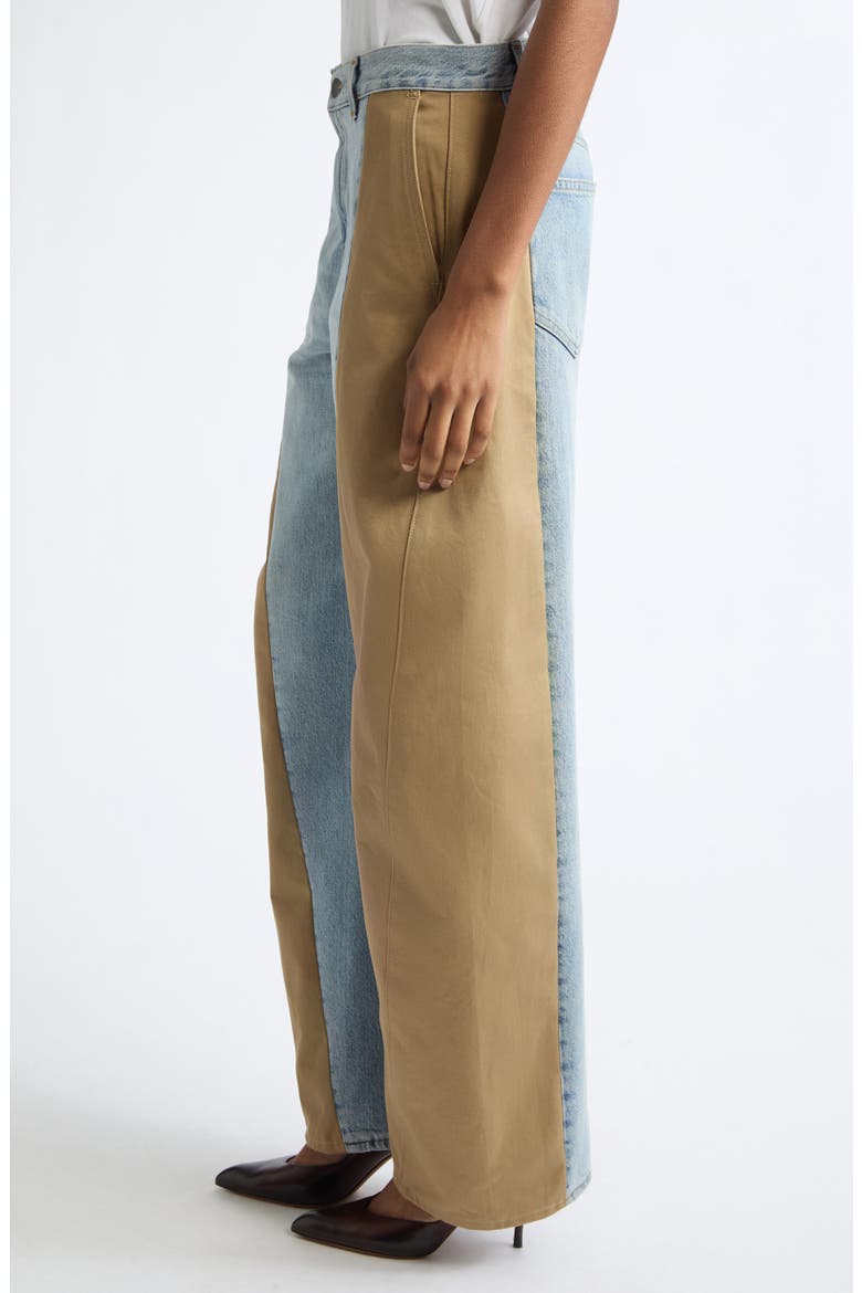 Clyde Colorblock Barrel Leg Jeans, Alternate, color, MARFA BLUE