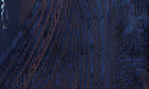 Apny Burnout Velvet Button-up Shirt In Navy