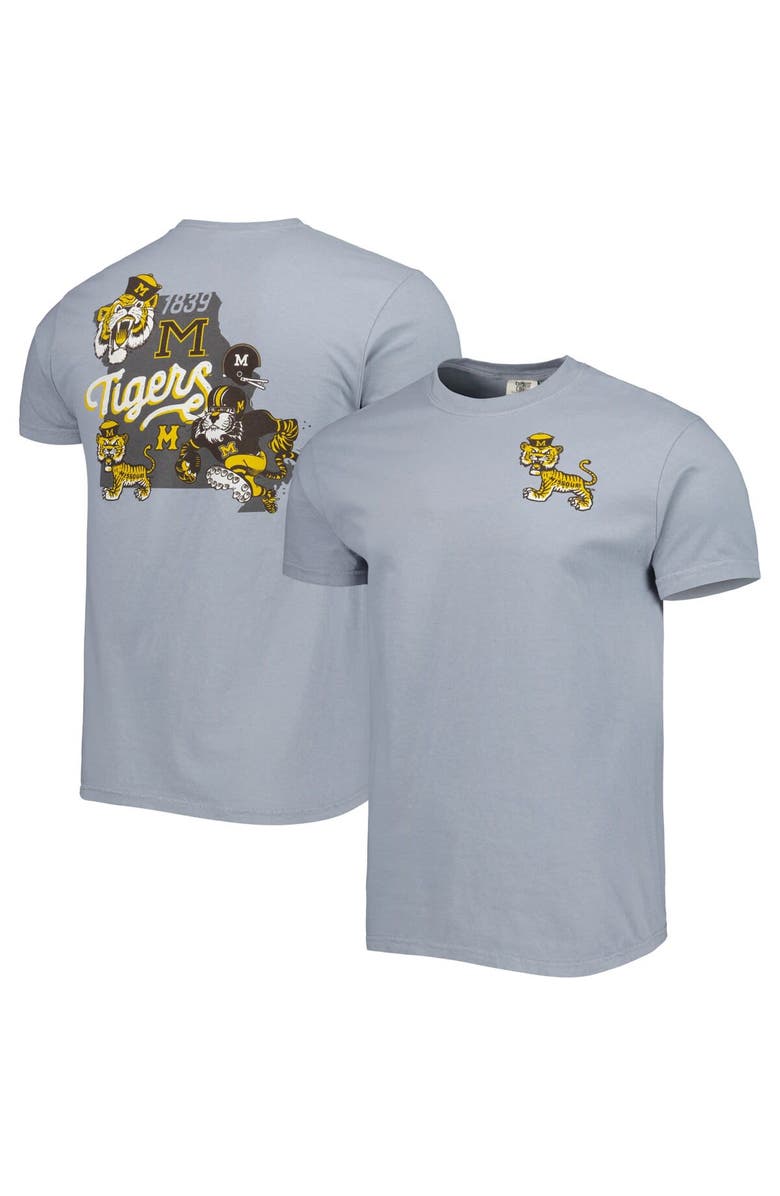 IMAGE ONE Men's Graphite Missouri Tigers Vault State Comfort T-Shirt, Main, color, 