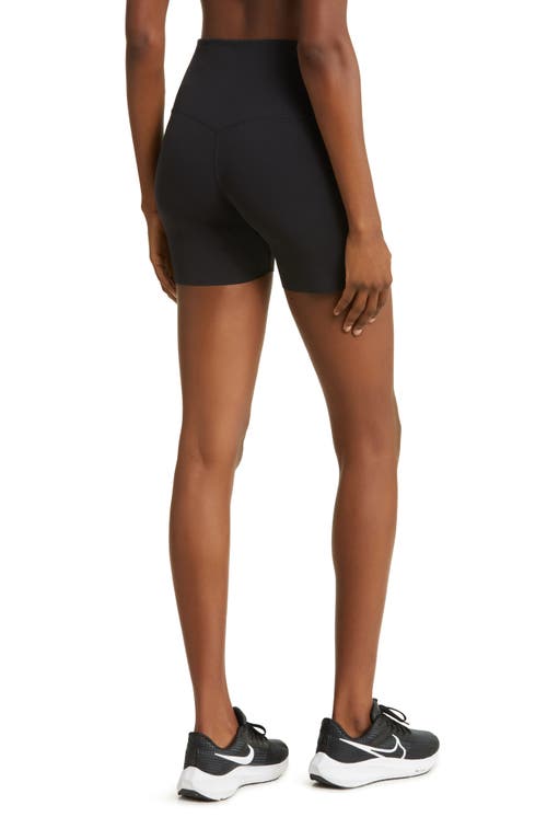 Nike Zenvy Gentle-support High-waisted 5-inch Biker Shorts In Black