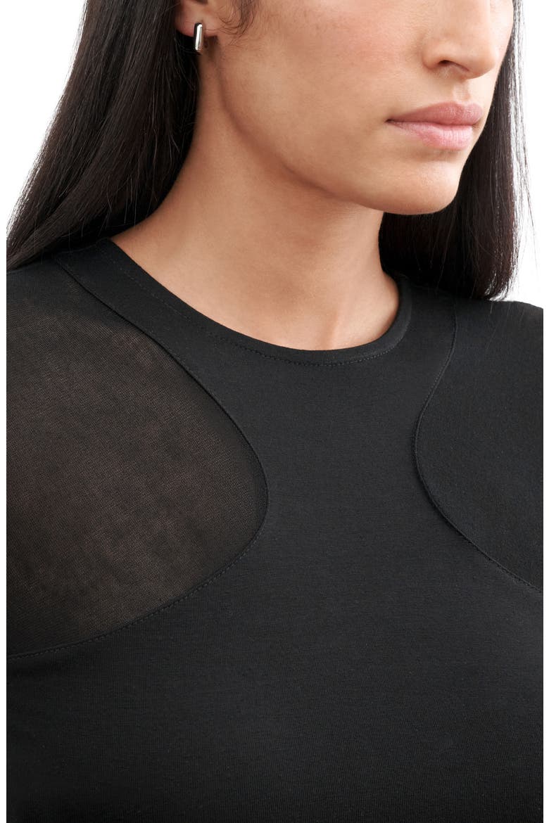 Yada Contrast Knit Top, Alternate, color, BLACK