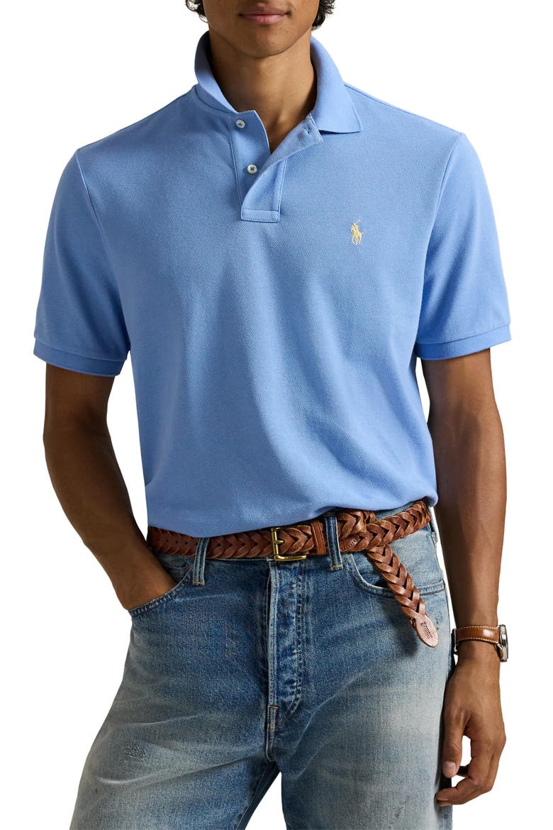 The Iconic Cotton Mesh Polo, Main, color, BRISTOL BLUE/ C1359
