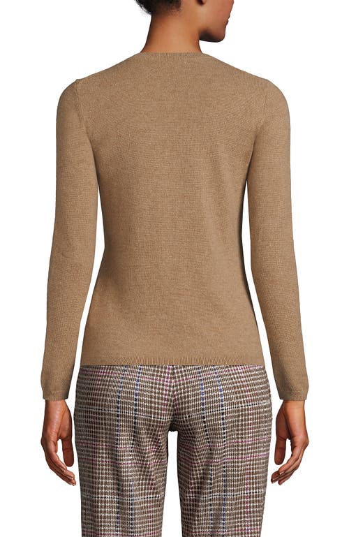 Lands' End Tall Classic Cashmere Cardigan Sweater In Brown