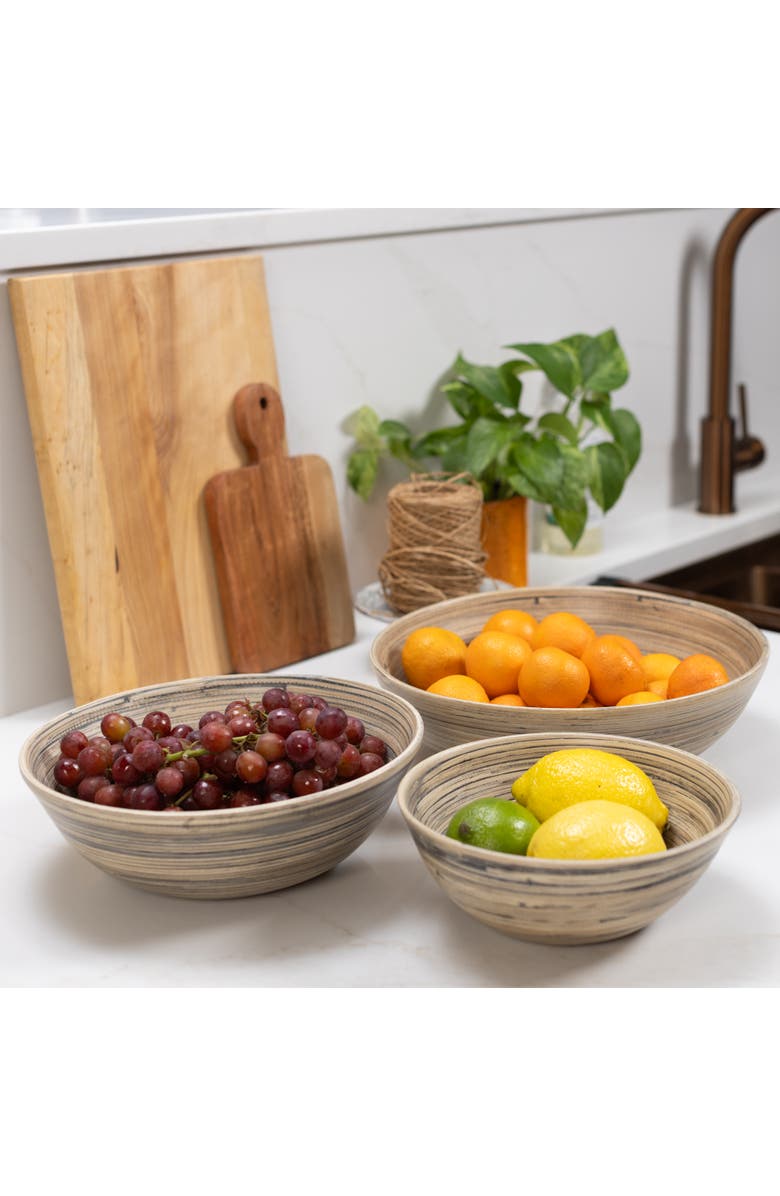 Lexa 5 Piece Bowl and Utensil Set, Alternate, color, Black