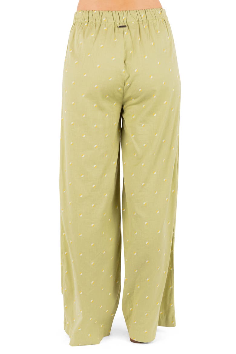 Wavy Dot Wide Leg Pants, Alternate, color, FERN