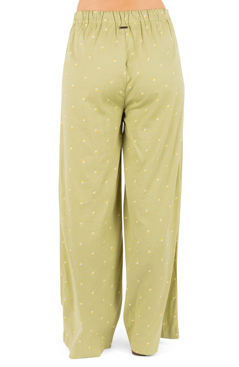 Hurley Wavy Dot Wide Leg Pants, Alternate, color, Fern