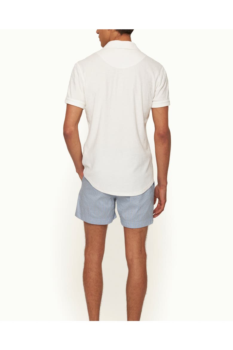 Sebastian Towelling Tailored-Fit Polo Shirt, Alternate, color, White