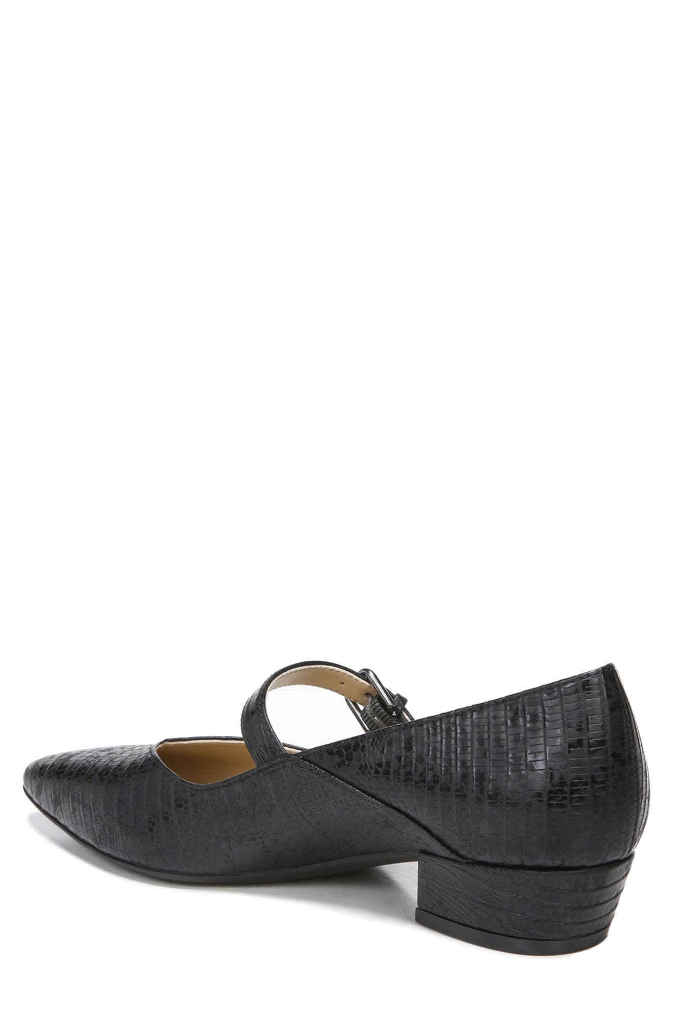 Naturalizer Florencia Croc Embossed Pointed Toe Flat, Alternate, color, 