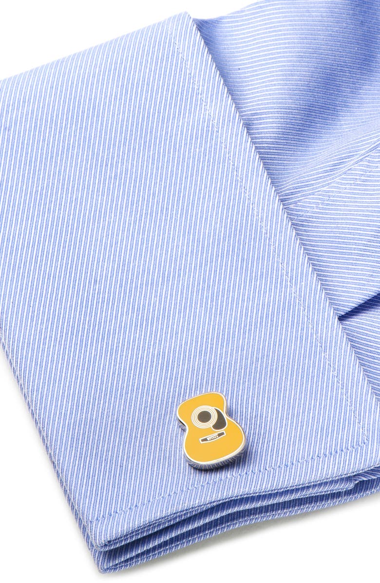 Cufflinks, Inc. Guitar Cuff Links, Alternate, color, Yellow