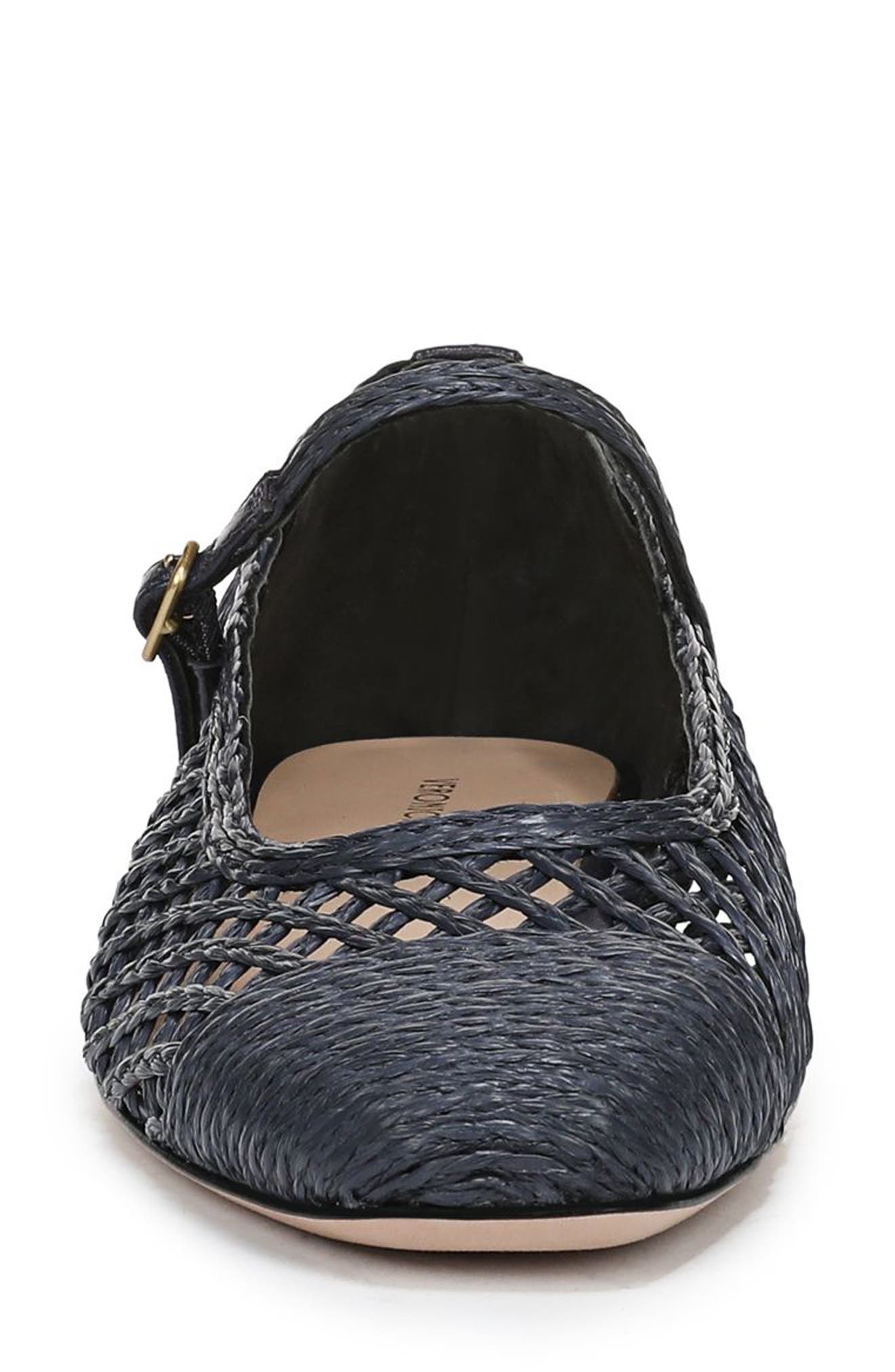 Ellie Raffia Mary Jane Flat, Alternate, color, NAVY