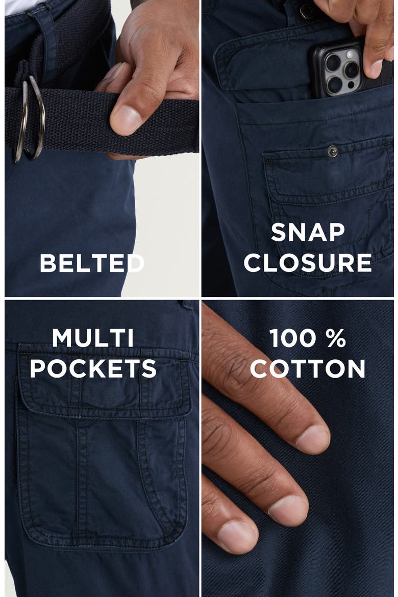 Utility Cotton Cargo Pants, Alternate, color, NAVY