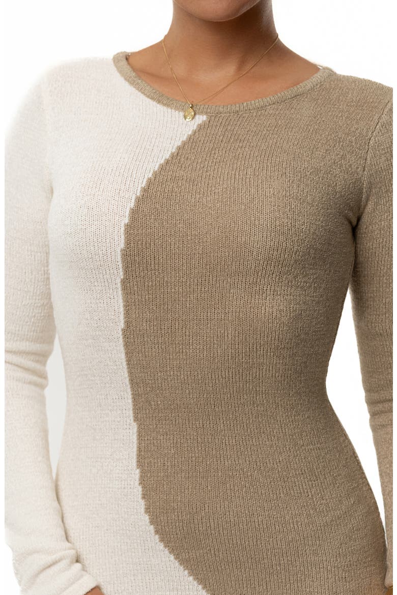 No Hard Feelings Long Sleeve Sweater Dress, Alternate, color, BEIGE