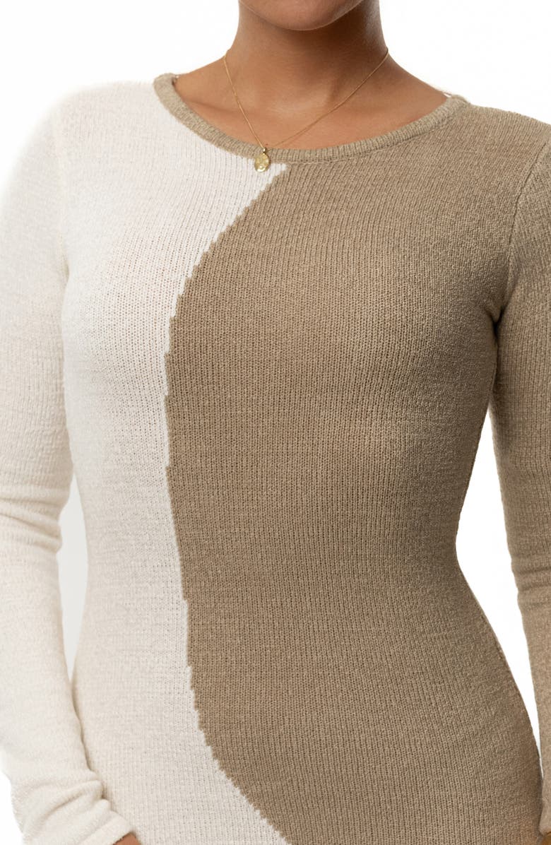 JLUXLABEL No Hard Feelings Long Sleeve Sweater Dress, Alternate, color, Beige