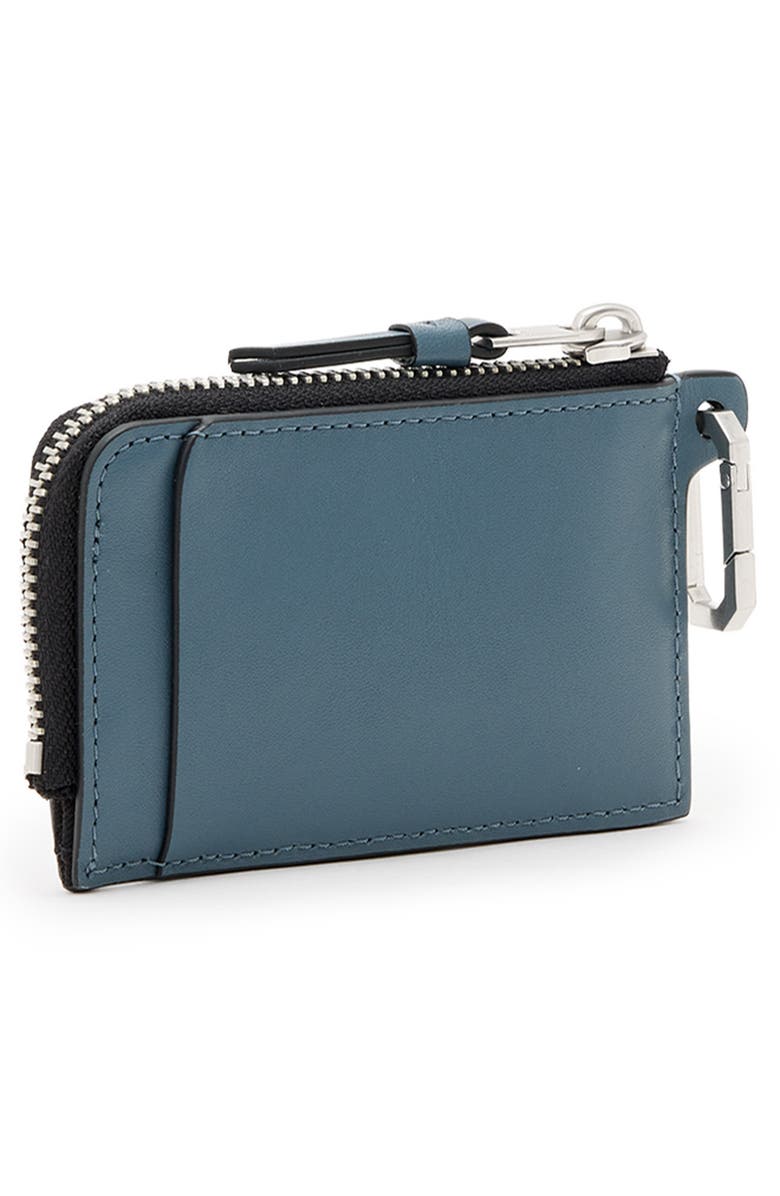 AllSaints Remy Leather Wallet, Alternate, color, Steel Blue