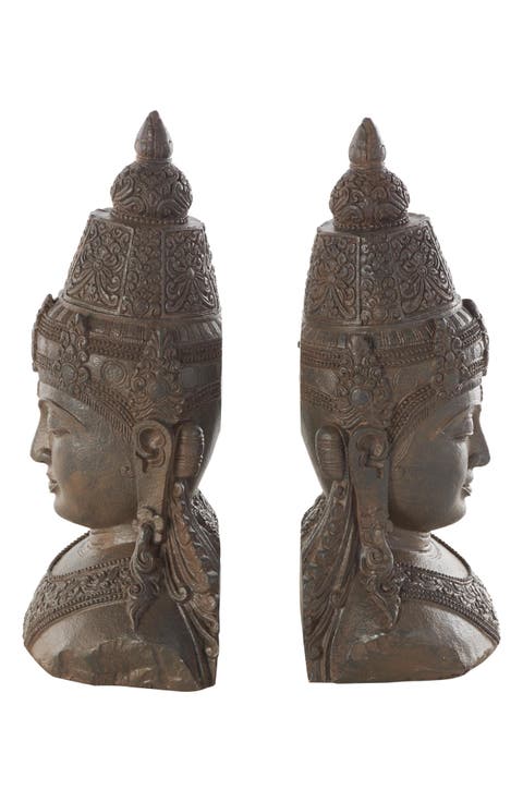 Buddha Resin Bookends