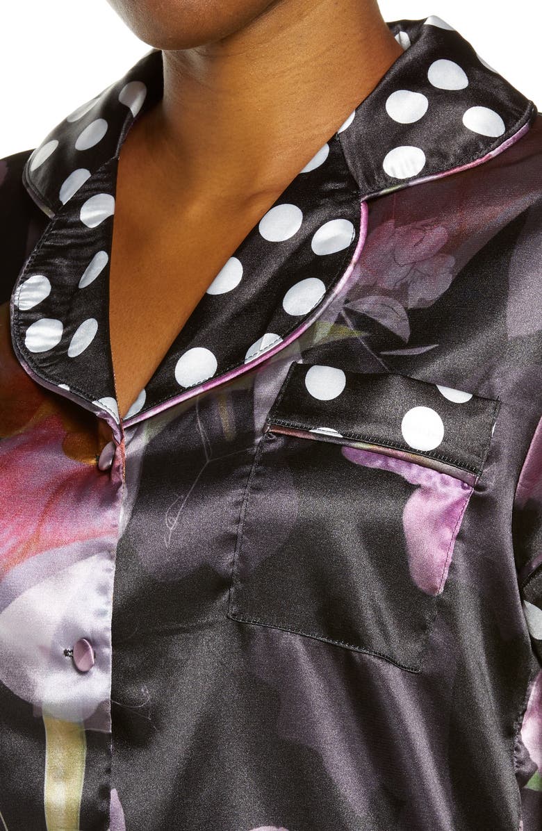 Chi Chi London Floral & Polka Dot Short Pajamas, Alternate, color, 