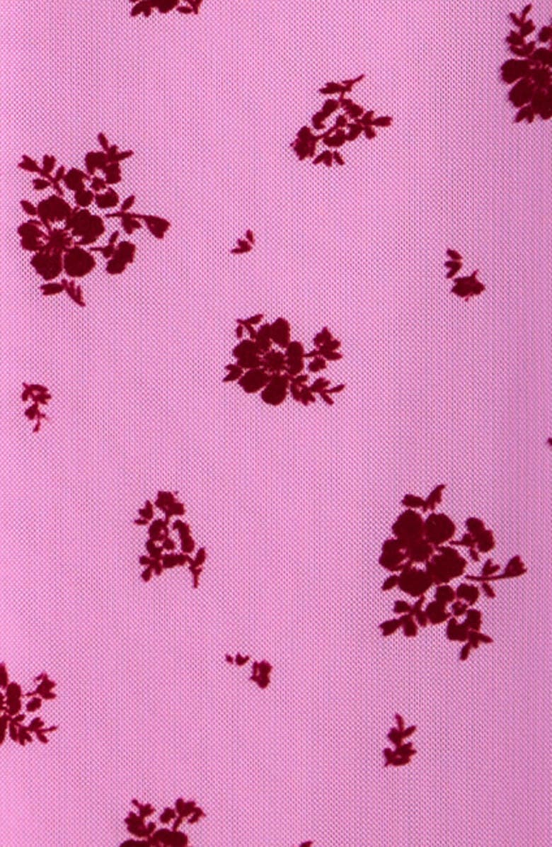 Love, Fire Kids' Floral Flocked Mesh Top & Skirt Set, Alternate, color, 